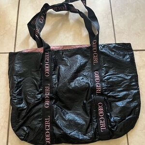 Carolina Herrera Good Girl Nylon Black and Pink Tote Bag